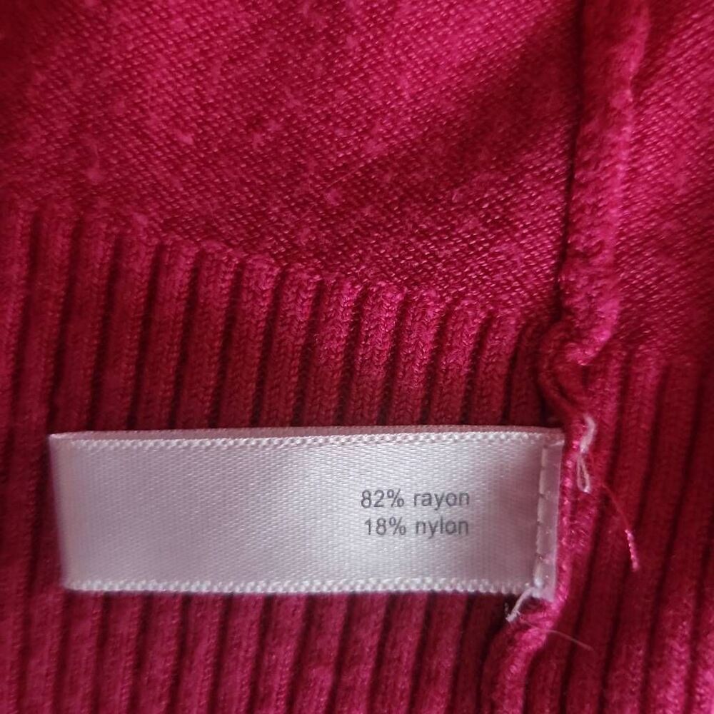 C13 Fashion Bug hot pink button-down crew neck long sleeved sweater - Picture 10 of 10